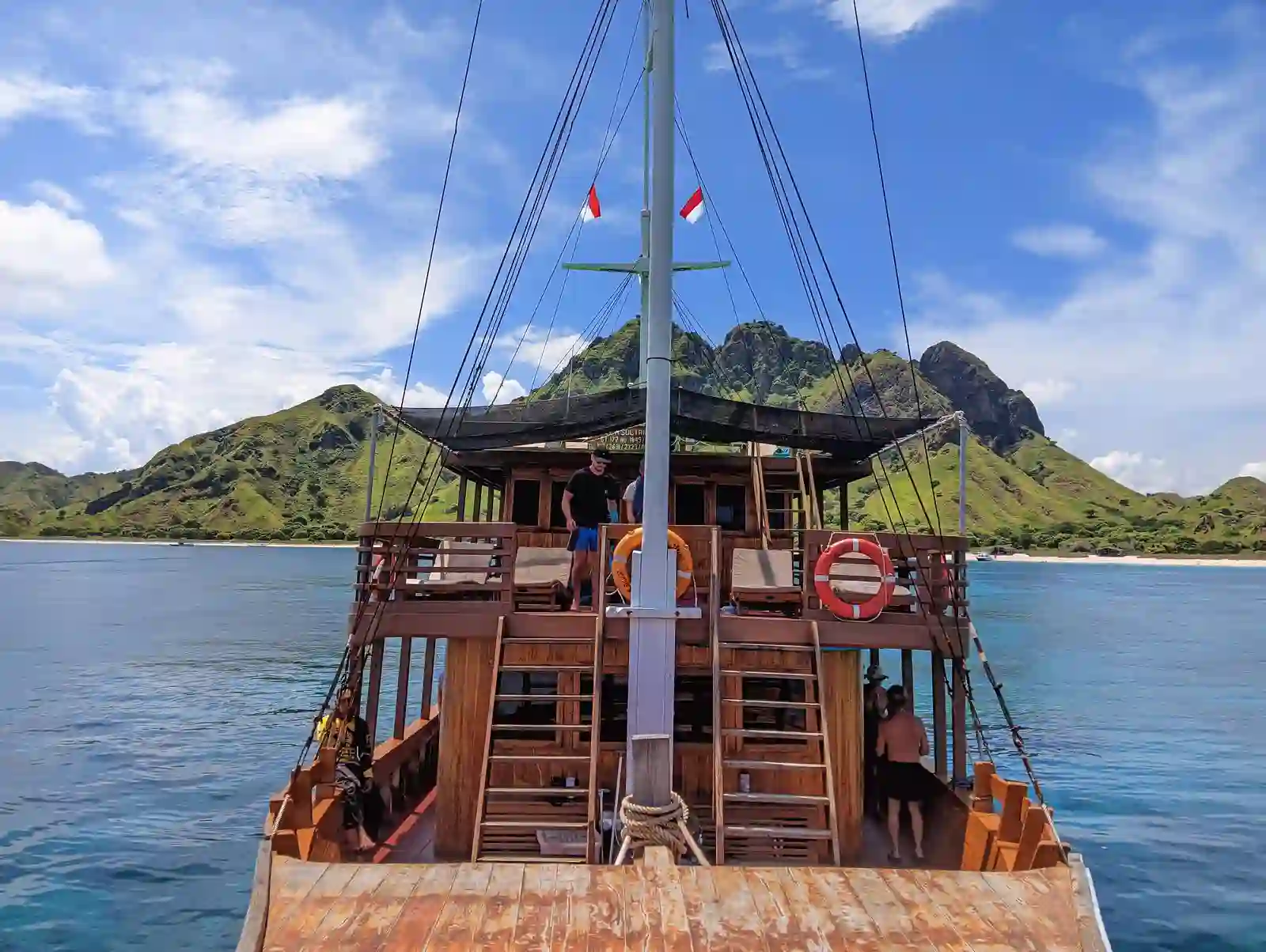 Boat bow view from the water